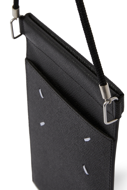 MM.11-Embossed Leather Phone Pouch